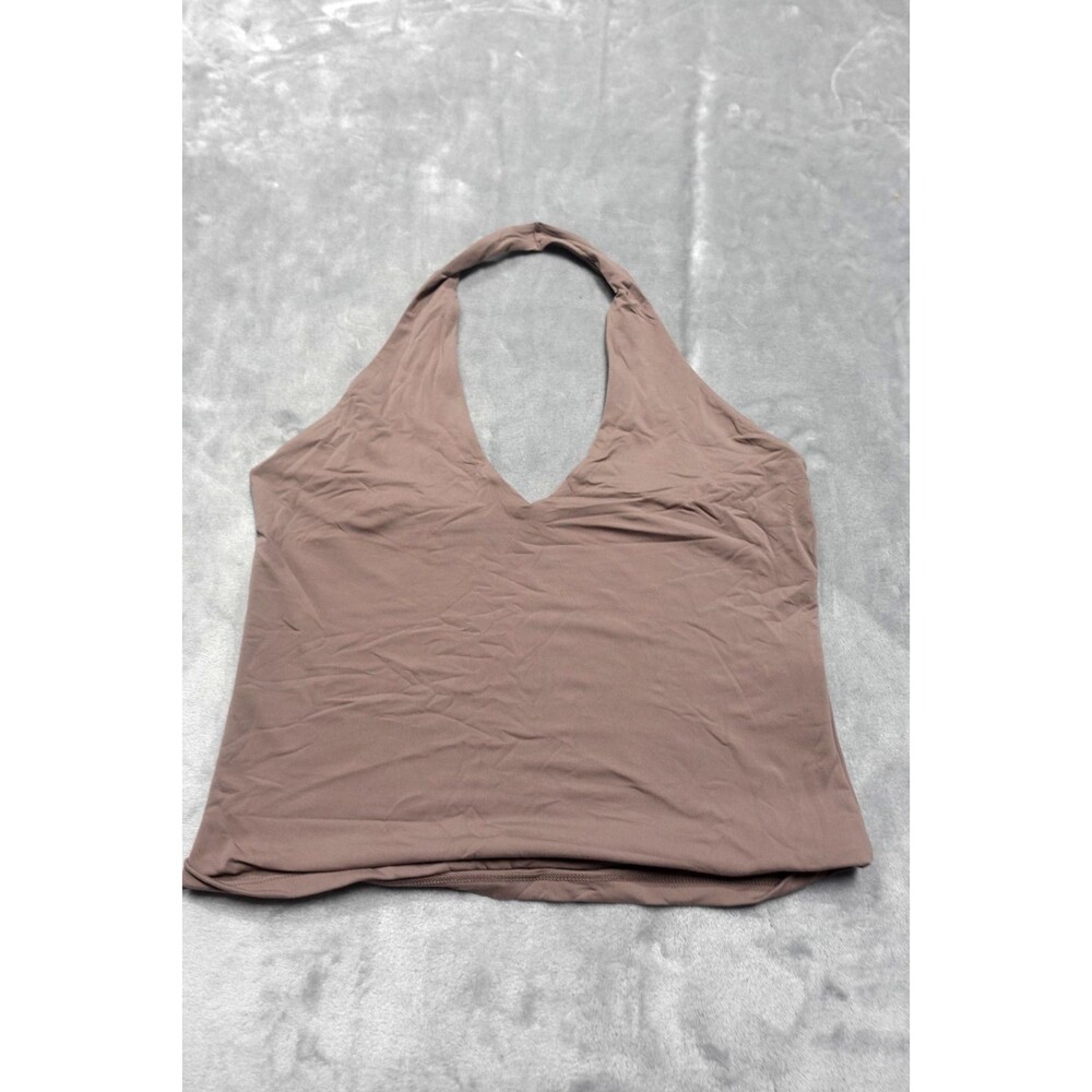 Victoria's Secret PINK Brown XL‎ Base Stretch Halter Tank Top NWT